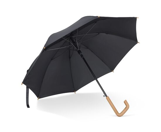 23” Regenschirm aus R-PET-Material mit Automatiköffnung Schwarz -  LT97113-N0002