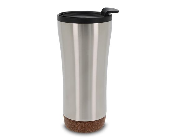 Doppelwandiger Becher mit einem Korkboden 480ml Silber -  LT98848-N0005