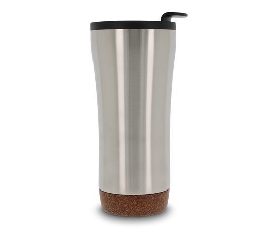 Doppelwandiger Becher mit einem Korkboden 480ml Silber -  LT98848-N0005