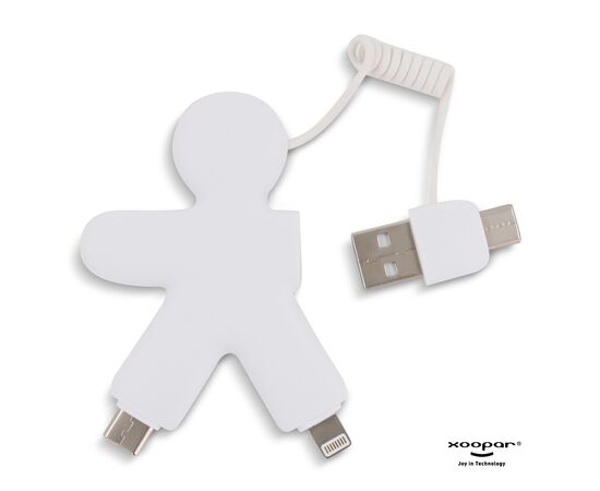 2064 | Xoopar Buddy Eco Charging Cable Weiß - Xoopar LT41000-N0001
