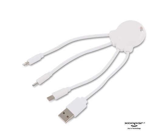 2087 | Xoopar Octopus Charging cable Weiß - Xoopar LT41005-N0001