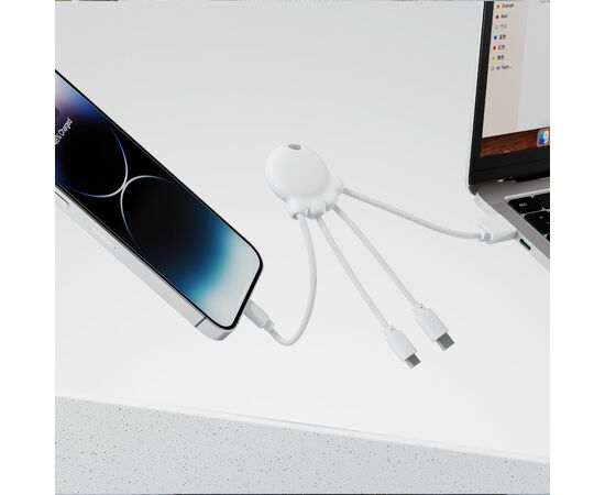 2087 | Xoopar Octopus Charging cable Weiß - Xoopar LT41005-N0001