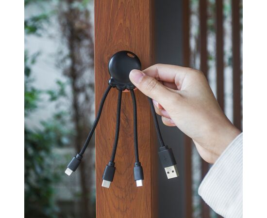 2087 | Xoopar Eco Octopus Oplaadkabel Zwart - Xoopar LT41005-N0002