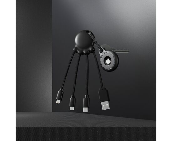 2087 | Xoopar Eco Octopus Oplaadkabel Zwart - Xoopar LT41005-N0002