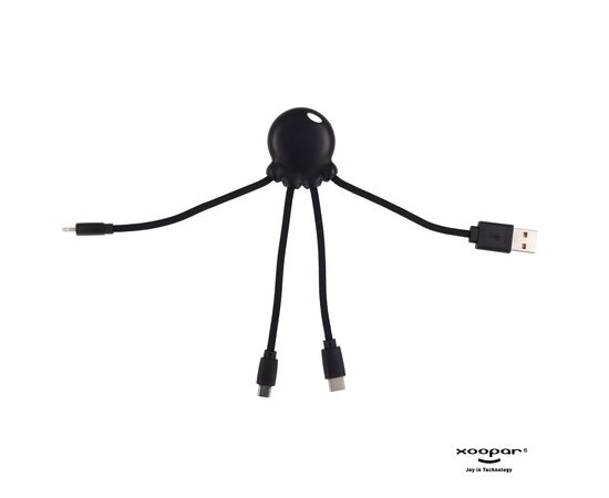 2087 | Xoopar Eco Octopus Oplaadkabel Zwart - Xoopar LT41005-N0002