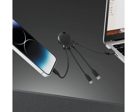 2087 | Xoopar Eco Octopus Oplaadkabel Zwart - Xoopar LT41005-N0002