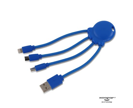 2087 | Xoopar Octopus Charging cable Blau - Xoopar LT41005-N0011