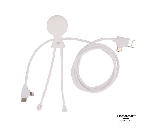 2089 | Xoopar Mr. Bio Long Power Delivery Cable with data transfer Weiß - Xoopar LT41007-N0001