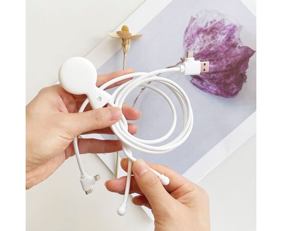 2089 | Xoopar Mr. Bio Long Power Delivery Cable with data transfer Weiß - Xoopar LT41007-N0001