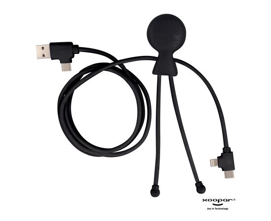 2089 | Xoopar Mr. Bio Long Power Delivery Cable with data transfer Black - Xoopar LT41007-N0002