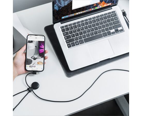 2089 | Xoopar Mr. Bio Long Power Delivery Cable with data transfer Black - Xoopar LT41007-N0002