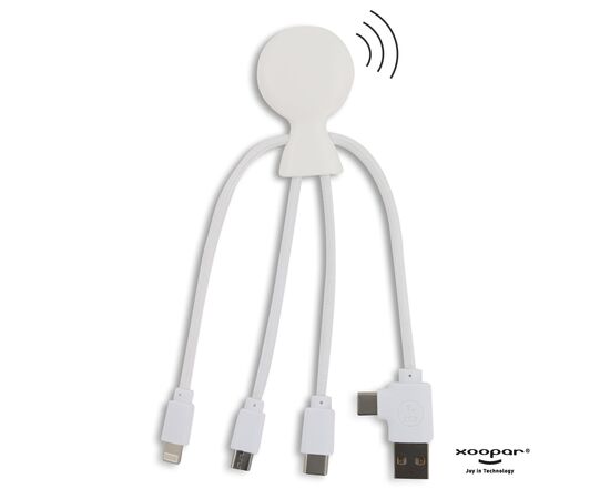 2099 | Xoopar Mr. Bio Smart Charging cable with NFC Blanc - Xoopar LT41008-N0001
