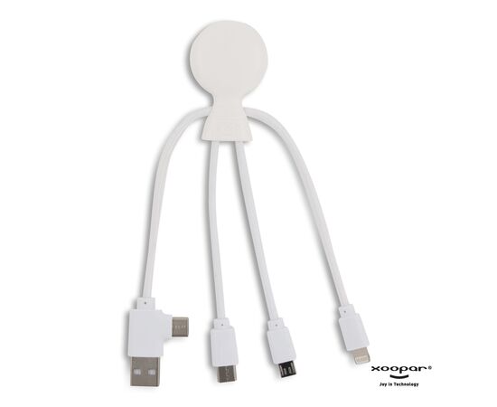 2099 | Xoopar Mr. Bio Smart Charging cable with NFC Blanc - Xoopar LT41008-N0001