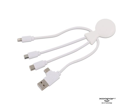 2099 | Xoopar Mr. Bio Smart Charging cable with NFC Blanc - Xoopar LT41008-N0001