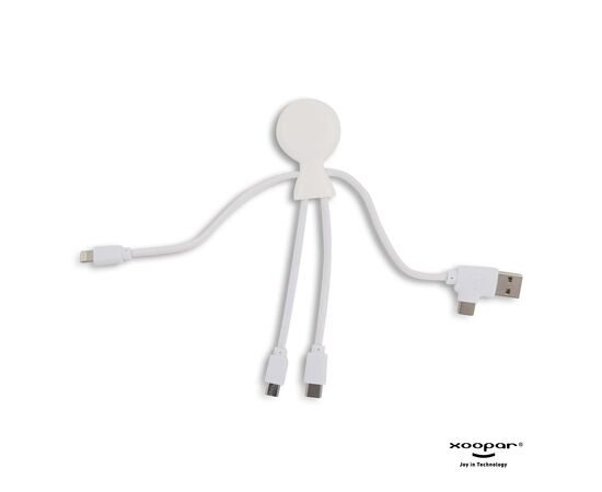 2099 | Xoopar Mr. Bio Smart Charging cable with NFC Blanc - Xoopar LT41008-N0001
