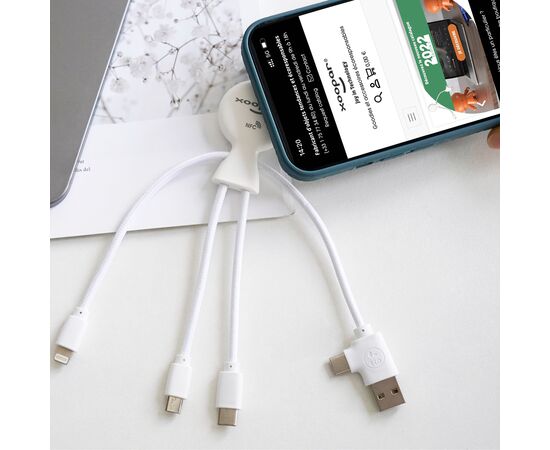 2099 | Xoopar Mr. Bio Smart Charging cable with NFC Blanc - Xoopar LT41008-N0001