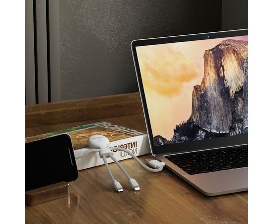 2099 | Xoopar Mr. Bio Smart Charging cable with NFC Blanc - Xoopar LT41008-N0001