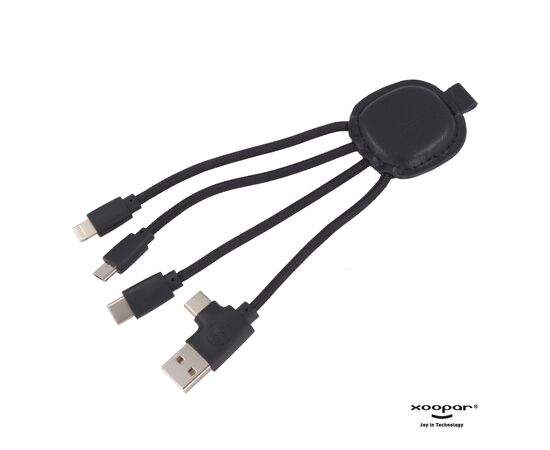 4000 | Xoopar Iné Smart Charging cable with NFC Zwart - Xoopar LT41013-N0002