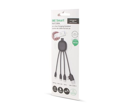 4000 | Xoopar Iné Smart Charging cable with NFC Zwart - Xoopar LT41013-N0002