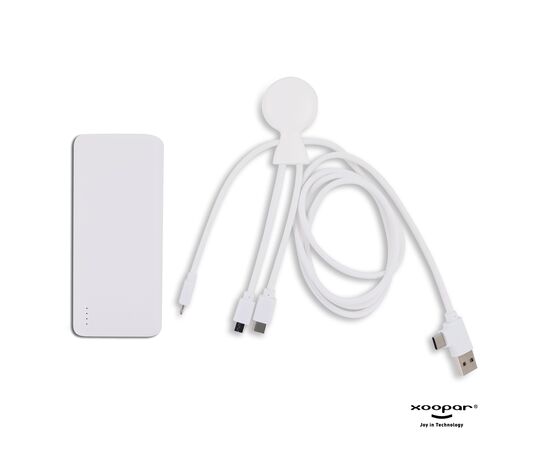 3199 | Xoopar Mr. Bio Powerbank and Cable pack 7000mAh Weiß - Xoopar LT41713-N0001