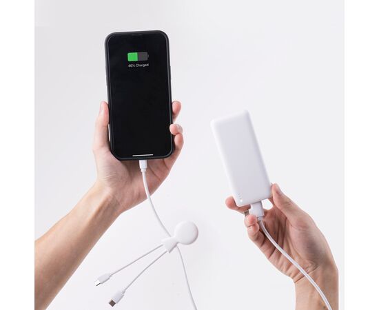 3199 | Xoopar Mr. Bio Powerbank and Cable pack 7000mAh Weiß - Xoopar LT41713-N0001