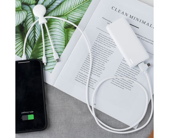 3199 | Xoopar Mr. Bio Powerbank and Cable pack 7000mAh Weiß - Xoopar LT41713-N0001