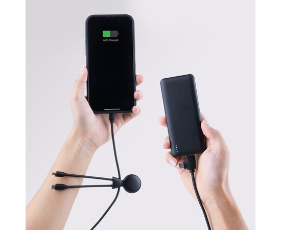 3199 | Xoopar Mr. Bio Powerbank and Cable pack 7000mAh Schwarz - Xoopar LT41713-N0002