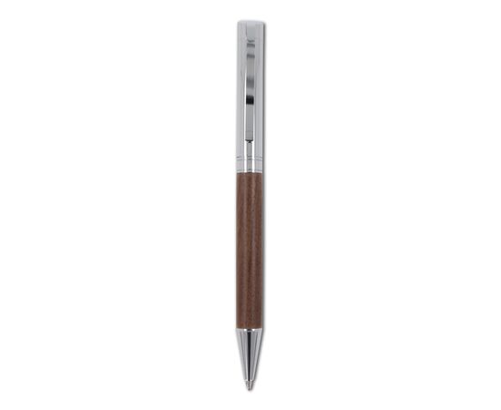 Metal ball pen and rollerball set walnut wood in gift box Wood -  LT82155-N0093