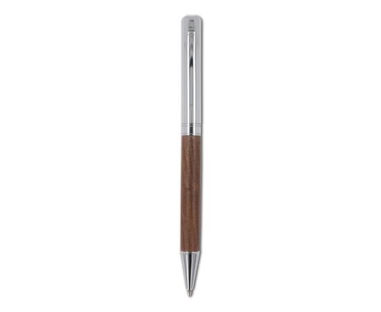 Metal ball pen and rollerball set walnut wood in gift box Wood -  LT82155-N0093