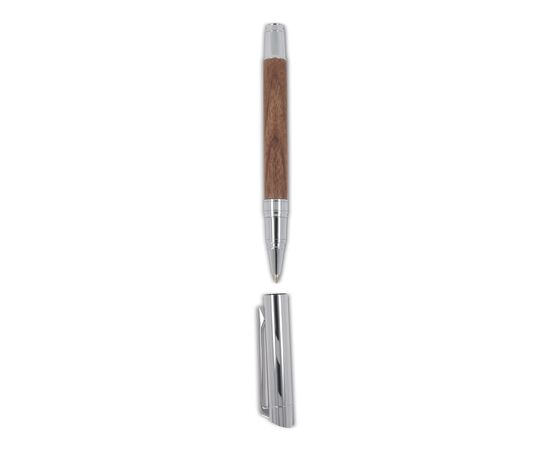 Metal ball pen and rollerball set walnut wood in gift box Wood -  LT82155-N0093