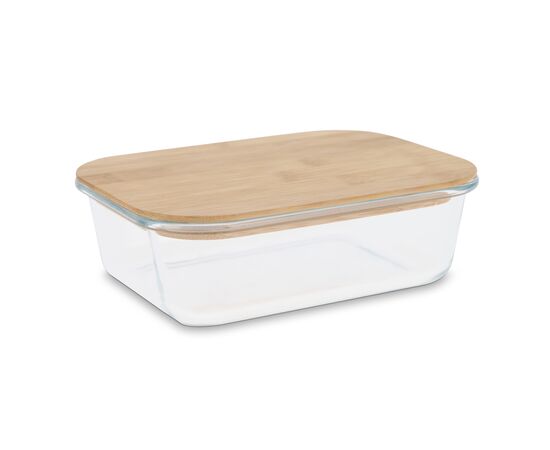 Lunch box glass with bamboo lid Transparent -  LT90457-N0004