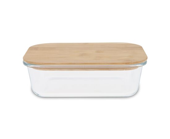 Lunch box glass with bamboo lid Transparent -  LT90457-N0004