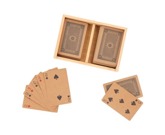 Kaartspel in bamboe geschenkverpakking Hout - empty LT90767-N0093