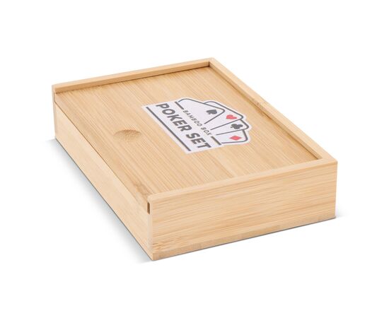 Kaartspel in bamboe geschenkverpakking Hout - empty LT90767-N0093