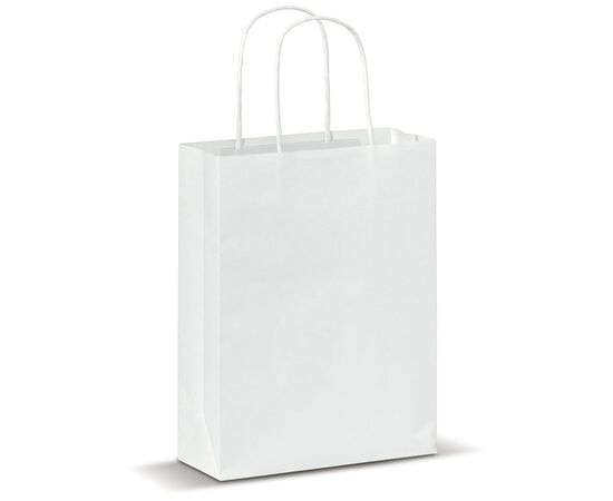 Sac papier anses torsadées 90g/m² 18x8x22cm Blanc -  LT91622-N0001