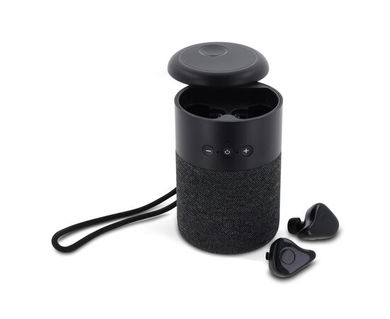 Wireless speaker William with TWS earbuds Schwarz - empty LT95018-N0002