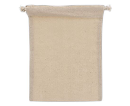 Zuziehbeutel OEKO-TEX® Baumwolle 140g/m² 15x20cm Ecru -  LT95234-N0054