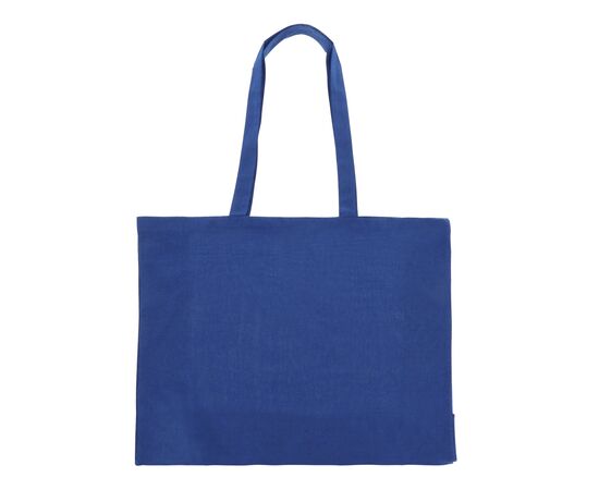 Recycled cotton bag with gusset 140g/m² 49x14x37cm Blue -  LT95243-N0011