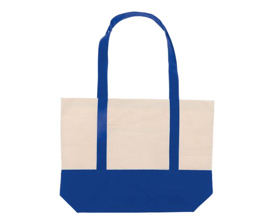 Strandtasche Baumwollsegeltuch OEKO-TEX® 280g/m² 42x10x30cm Blau -  LT95247-N0011