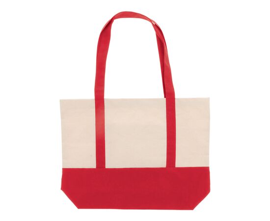 Sac de plage toile de coton OEKO-TEX® 280g/m² 42x10x30cm Rouge -  LT95247-N0021