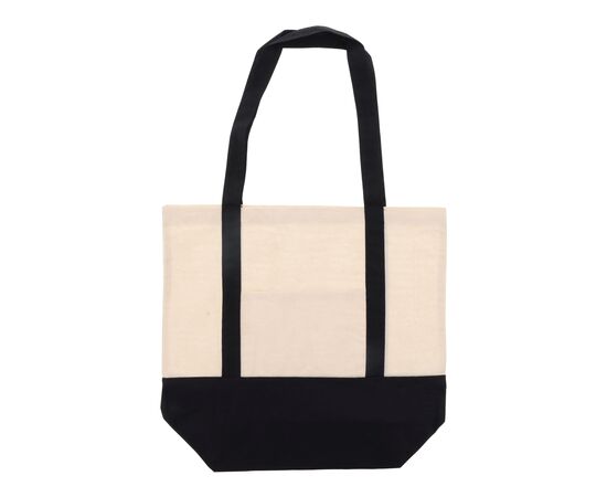 Einkaufstasche aus Baumwolle OEKO-TEX® 140g/m² 40x10x35cm Schwarz -  LT95248-N0002