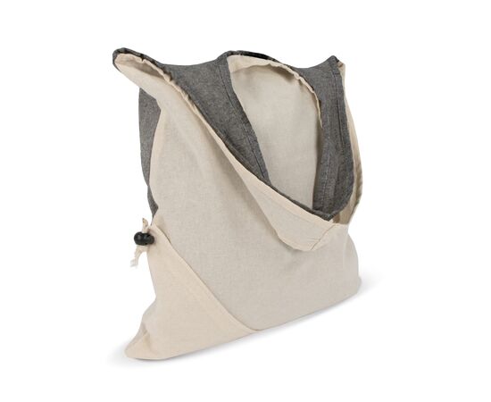 Sac à provisions Coton recyclé OEKO-TEX® 140g/m² 38x42cm Gris - empty LT95250-N0061