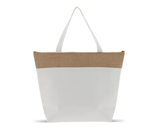 Beach cooler bag cotton/jute 42x10x30cm Ecru -  LT95267-N0054