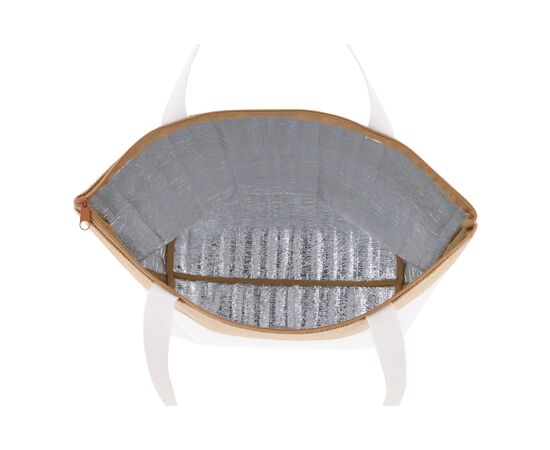 Beach cooler bag cotton/jute 42x10x30cm Ecru -  LT95267-N0054