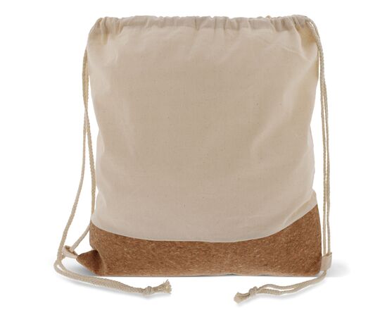 Drawstring bag Cork with cotton cords 38x41cm Ecru -  LT95269-N0054