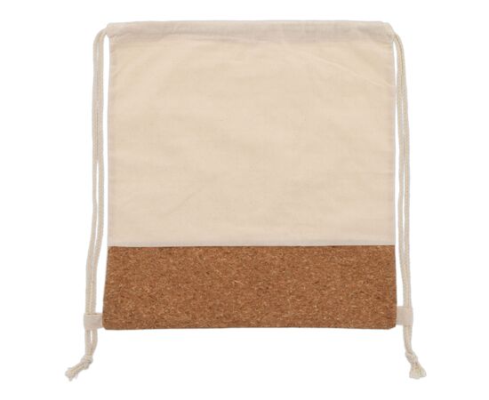 Drawstring bag Cork with cotton cords 38x41cm Ecru -  LT95269-N0054