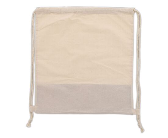 Drawstring bag Cork with cotton cords 38x41cm Ecru -  LT95269-N0054