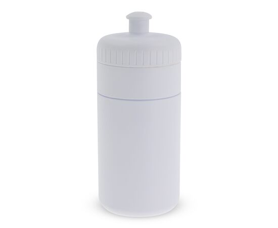 Sports bottle with edge 500ml White, White -  LT98735-N0101