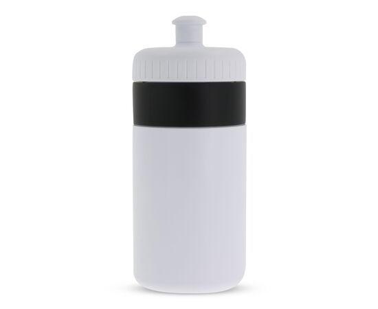 Sportflasche mit Rand 500ml Weiss, Schwarz -  LT98735-N0102
