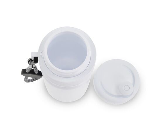 Bidon de sport avec bord et cordon 750ml Blanc, Blanc -  LT98736-N0101